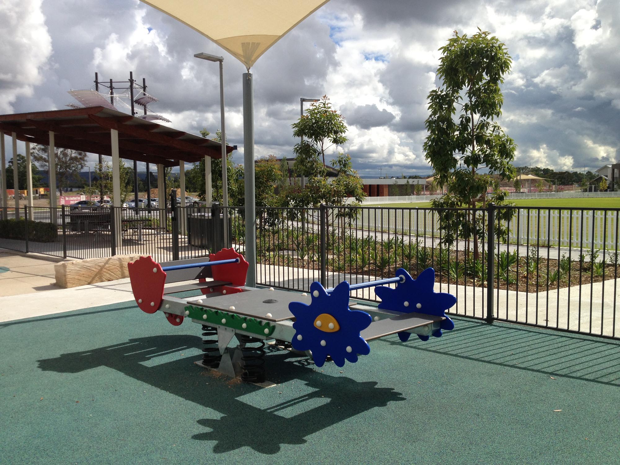 smithspaddockpenrithplaygroundplayequipmentseesaw1inclusivensw
